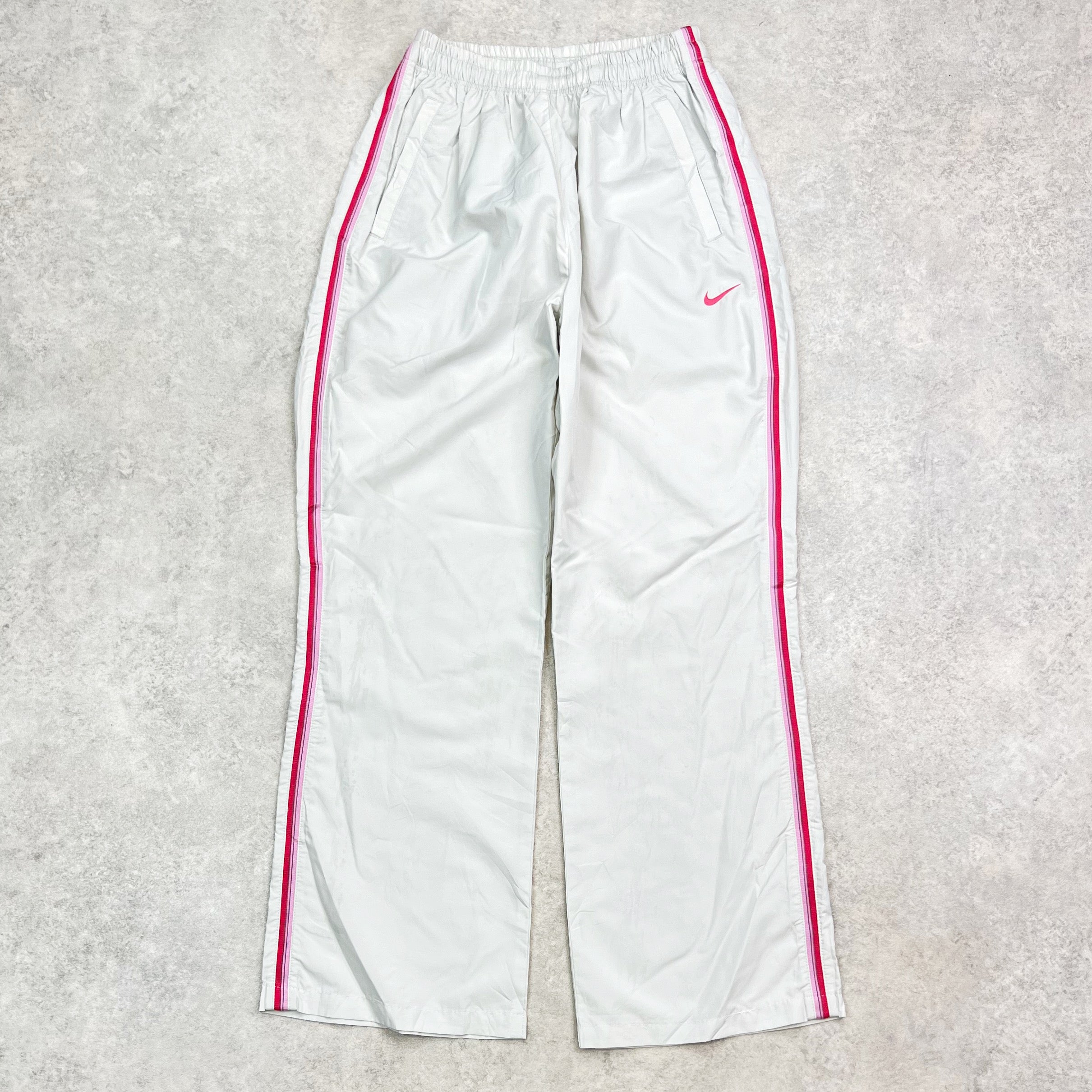 Nike 00s Y2K white capri trackpants Size M, - Depop
