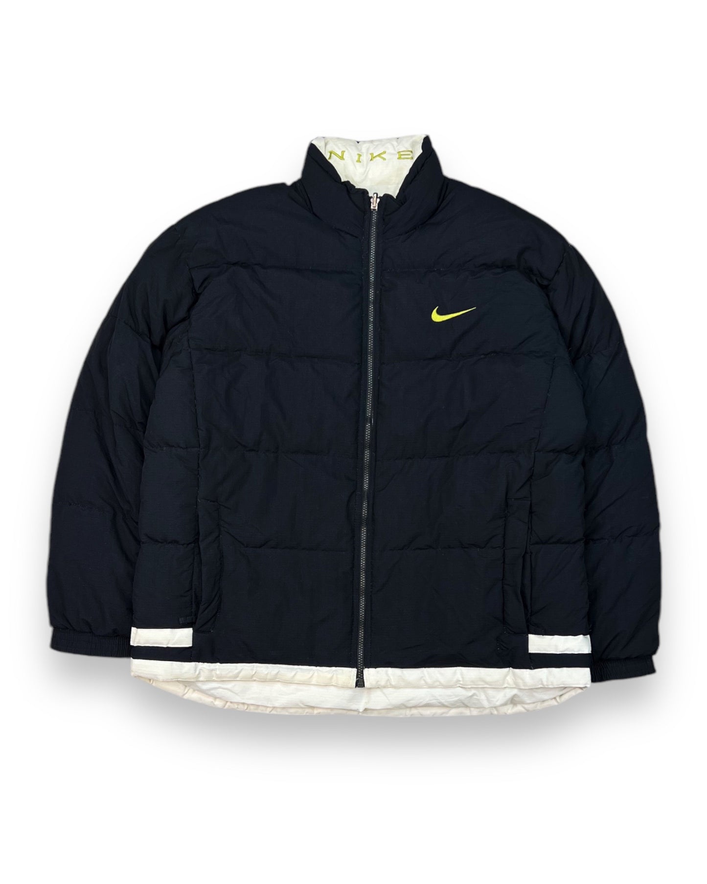 Nike Vintage Puffer Jacket Spellout RARE 1990s (L)